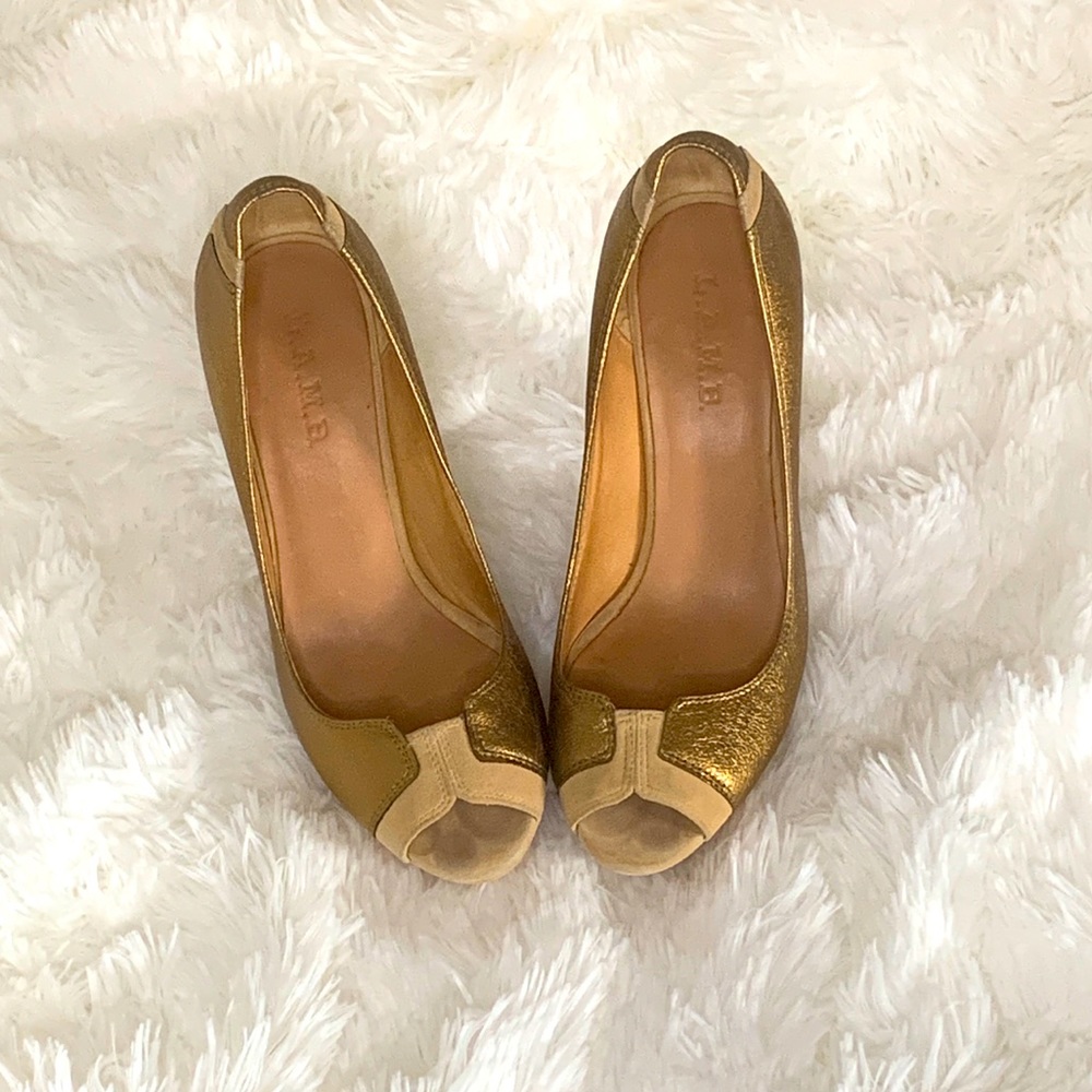 L.A.M.B. Gold Platform Hees